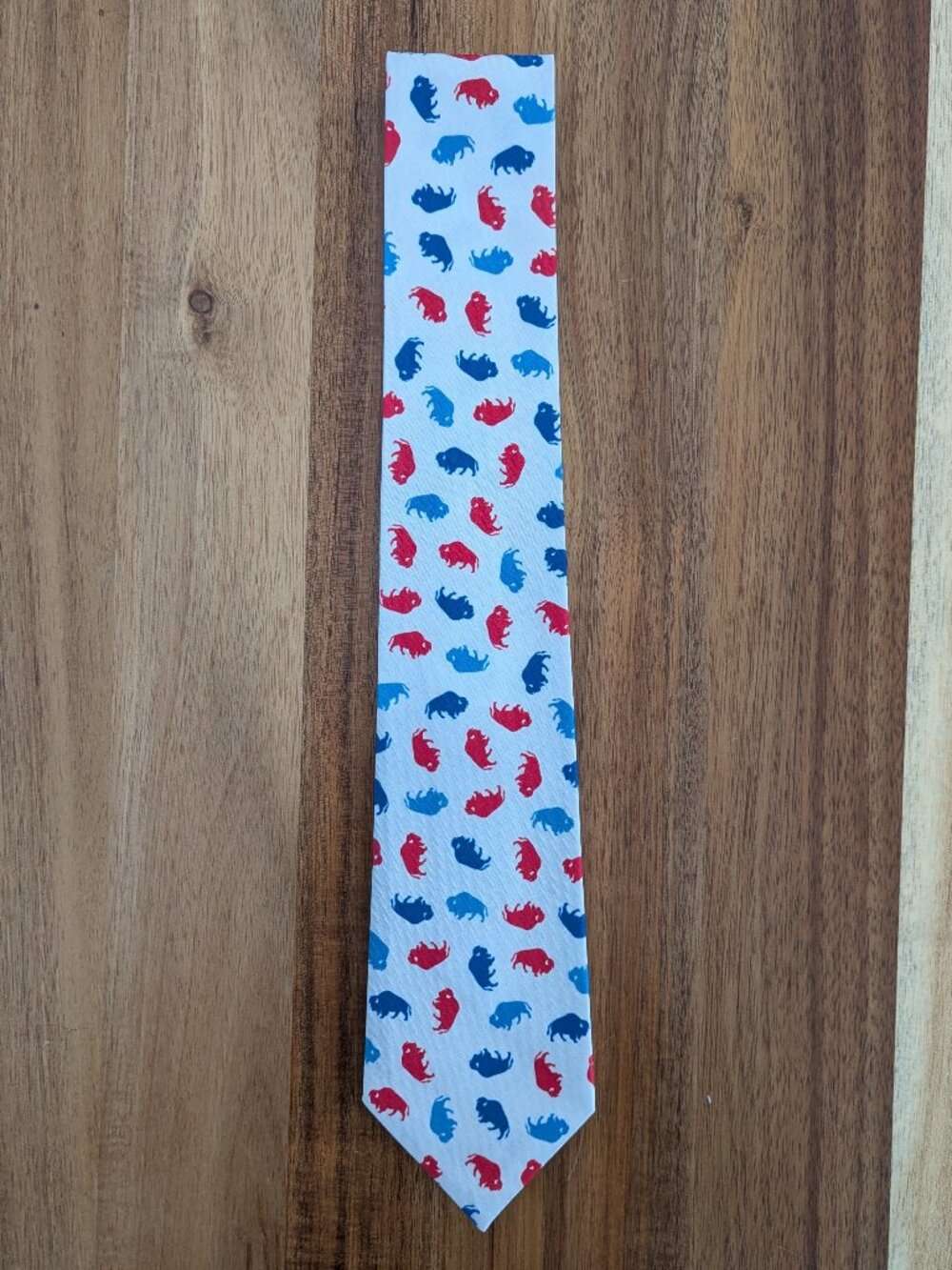 Buffalo Bills White Buffalos Men's Neck Tie. Custom handmade. New